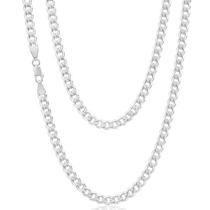 Sterling Silver 150 Gauge Diamond Cut 70cm Curb Chain