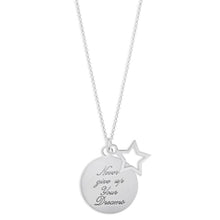 Load image into Gallery viewer, Sterling Silver Star and Round Disc Pendant With 45cm Chain
