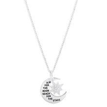 Load image into Gallery viewer, Sterling Silver Cubic Zirconia Moon &amp; Star Pendant