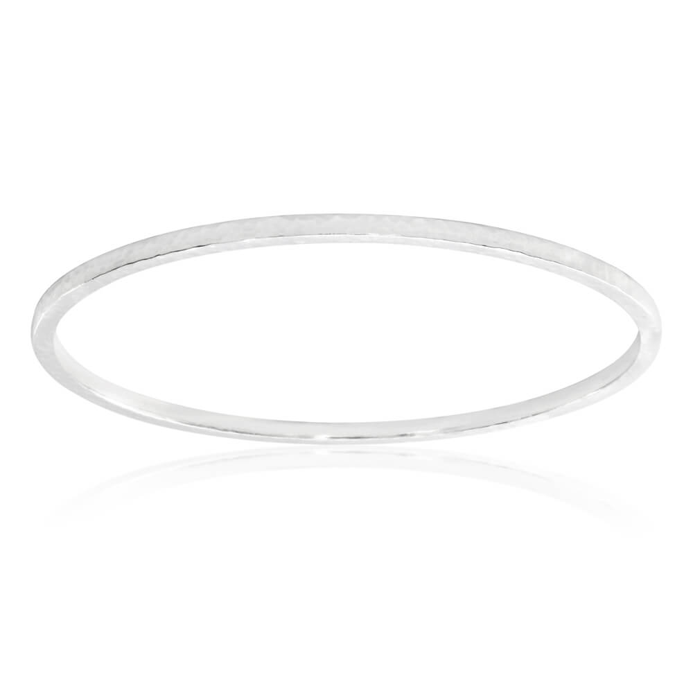 Sterling Silver Simple 65mm Bangle