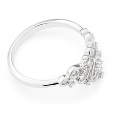 Load image into Gallery viewer, Sterling Silver Diamond Crown Ring