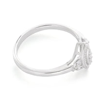 Load image into Gallery viewer, Sterling Silver Marquise Shaped Diamond Ring