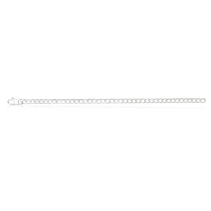Sterling Silver 150 Gauge Curb Bracelet 21cm