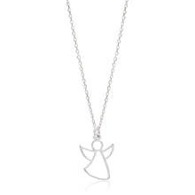 Load image into Gallery viewer, Sterling Silver Fancy Angel Pendant With 45cm Chain
