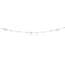 Load image into Gallery viewer, Sterling Silver Zirconia and Plain and Stardust Ball 26cm Anklet