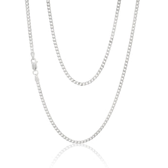 Sterling Silver Curb Chain 80 gauge 55cm