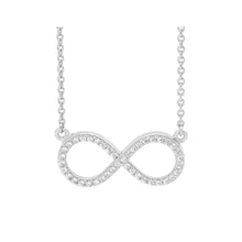 Load image into Gallery viewer, Georgini Sterling Silver Zirconia Infinity Pendant On Chain