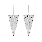 Sterling Silver Hammered Triangle Drop Earrings