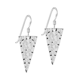 Sterling Silver Hammered Triangle Drop Earrings