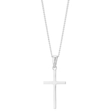 Load image into Gallery viewer, Sterling Silver Plain Cross 25mm Religious Pendant