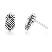 Load image into Gallery viewer, Sterling Silver Pineapple Studs