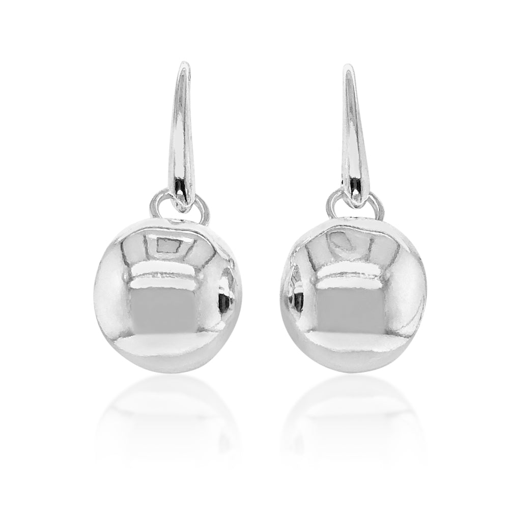 Sterling Silver 14mm Ball Drop Earrings Shiels Jewellers