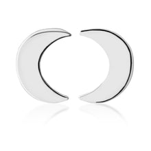 Load image into Gallery viewer, Sterling Silver Crescent Moon Studs