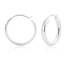 Load image into Gallery viewer, Sterling Silver 20mm Half Round Hoops