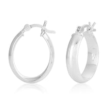 Load image into Gallery viewer, Sterling Silver 15x17mm Oval Hoops