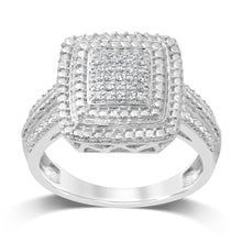 Load image into Gallery viewer, Sterling Silver 15 Points Diamond Ring