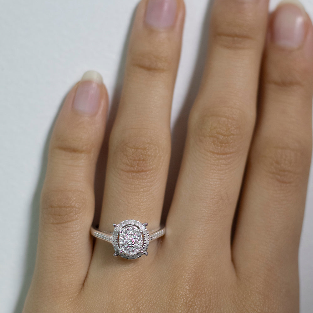 Sterling Silver 1/4 Carat Diamond Dress Ring