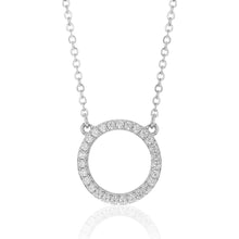 Load image into Gallery viewer, Sterling Silver Zirconia Circle of Life Pendant