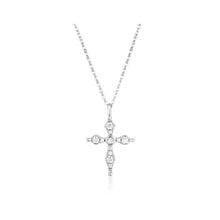 Load image into Gallery viewer, Georgini Sterling Silver Zirconia Cross Pendant On Chain