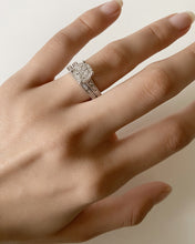 Load image into Gallery viewer, Sterling Silver 1/3 Carat Diamond Bridal Ring Set