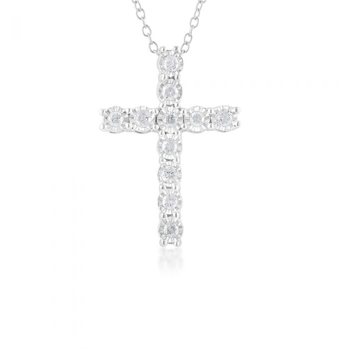 Silver cross diamond Clearance