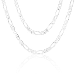 55cm Sterling Silver Figaro 1:3 Chain