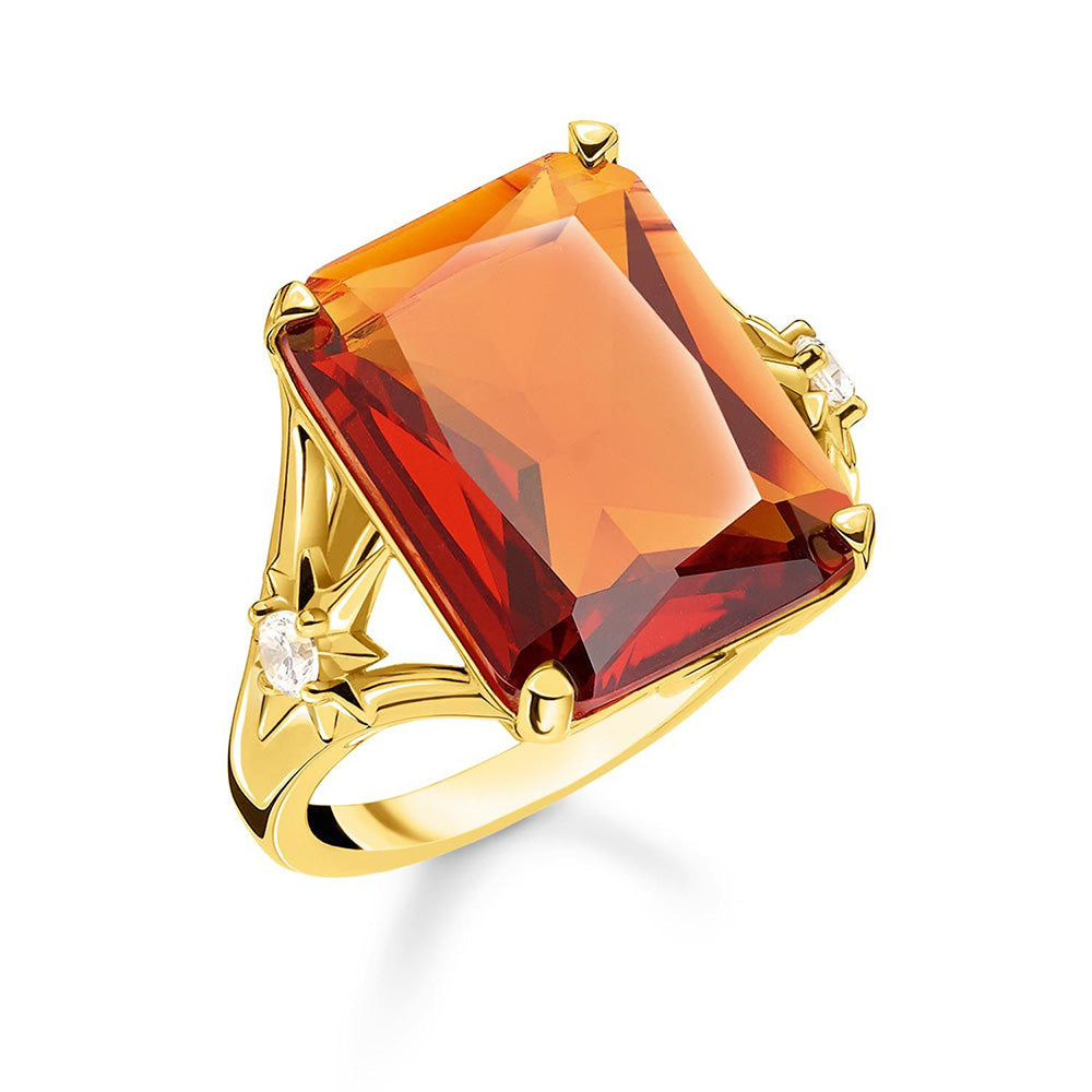 Thomas Sabo Sterling Silver and Gold Plated Cognac Ring