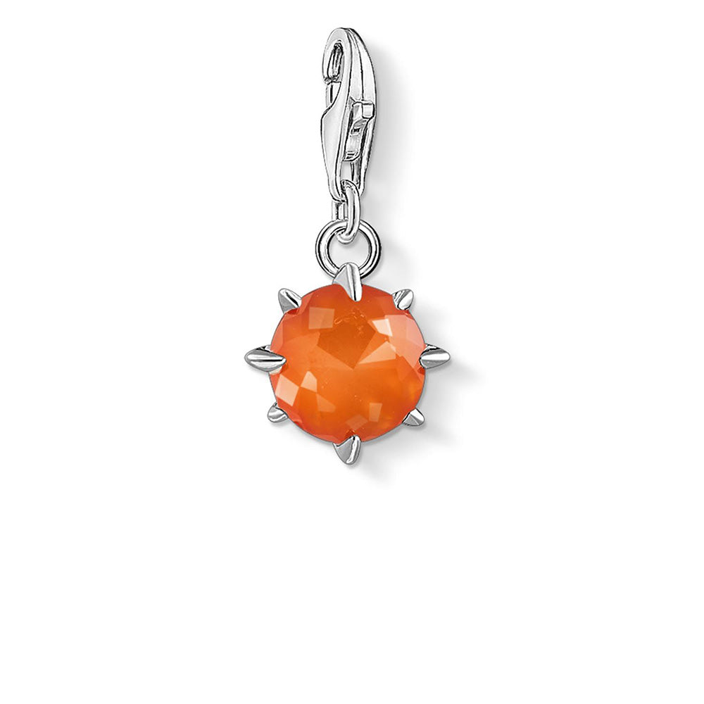 Sterling Silver Thomas Sabo CHarm Club January Red Agate