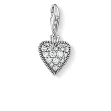 Load image into Gallery viewer, Sterling Silver Thomas Sabo Charm Club Oxidised Zirconia Heart