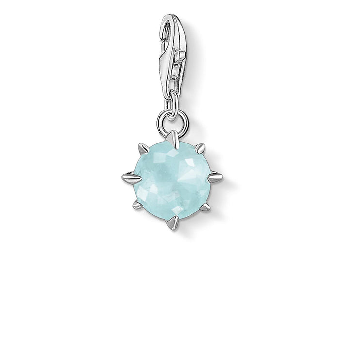Sterling Silver Thomas Sabo Charm Club March Aquamarine