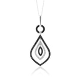 Silver 1/4 Carat Black Diamond Pendant