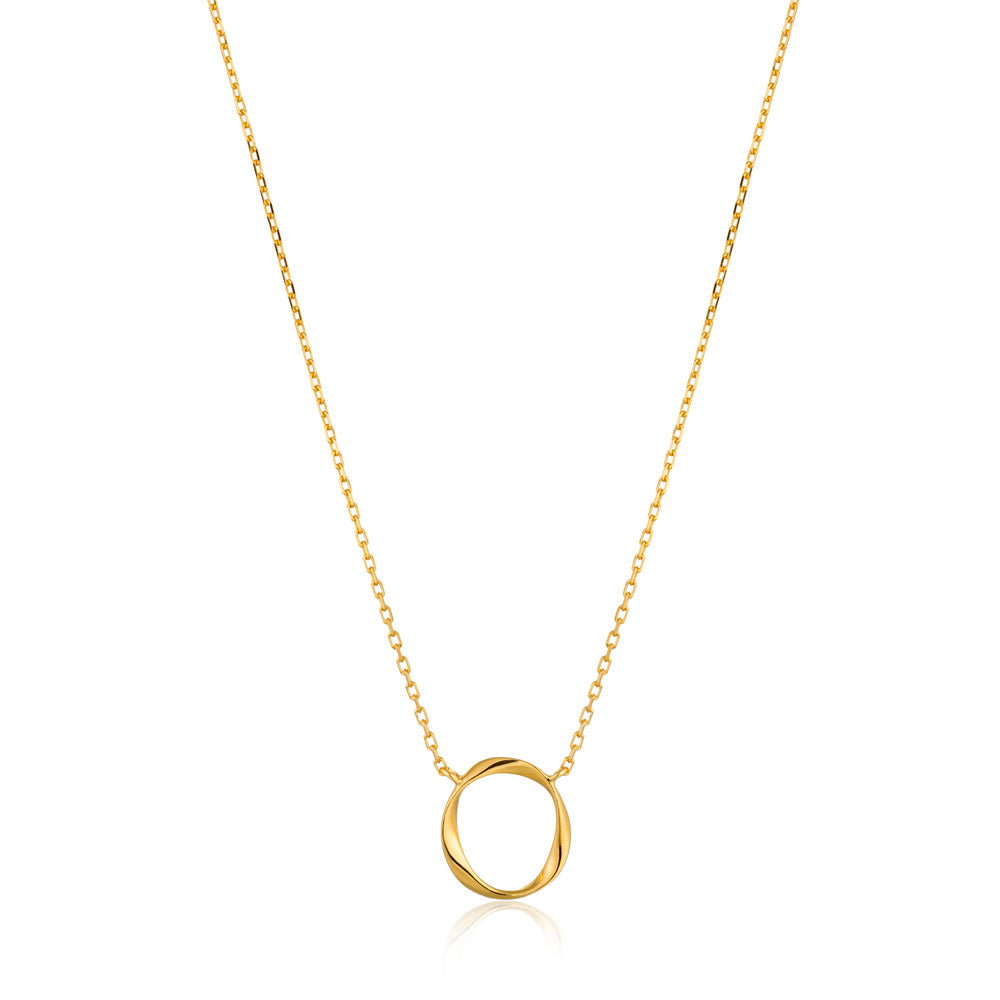 Ania Haie Gold Plated Sterling Silver Twister Swirl Necklace