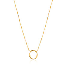 Load image into Gallery viewer, Ania Haie Gold Plated Sterling Silver Twister Swirl Necklace