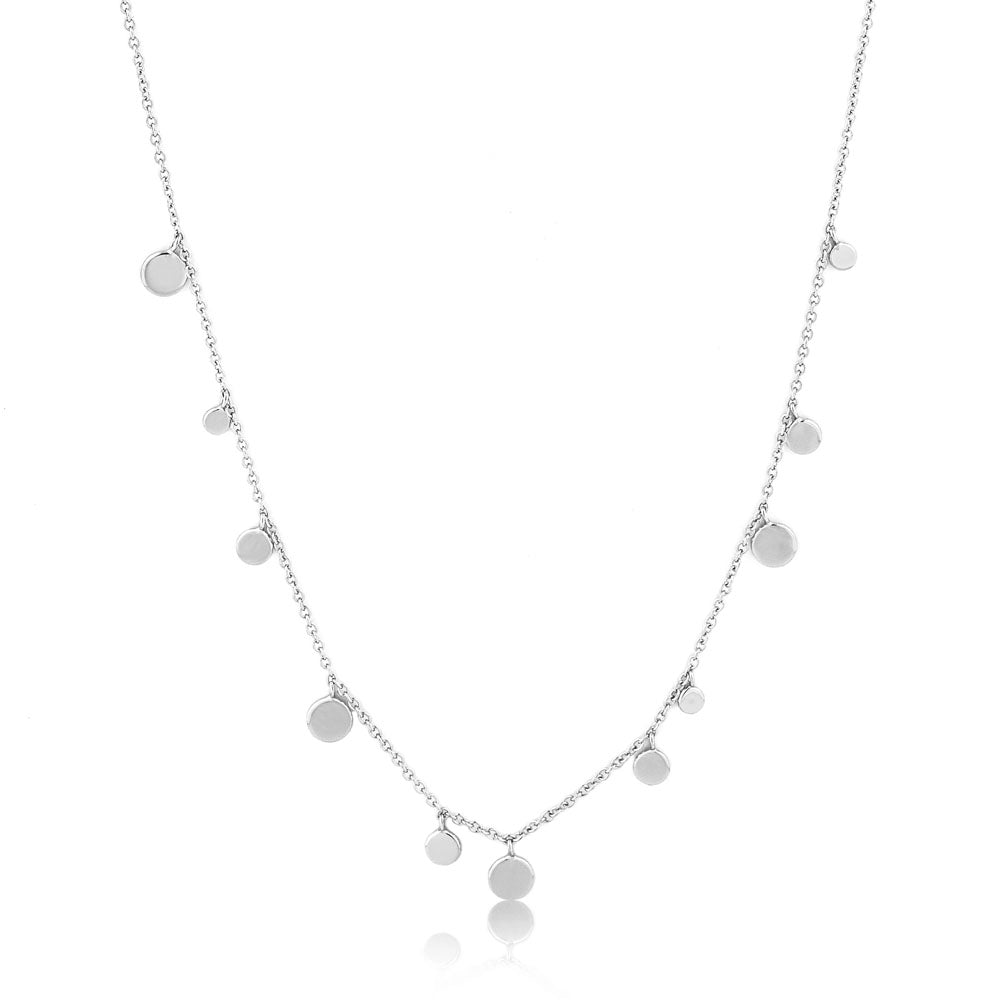 Ania Haie Sterling Silver Geometry Class Mixed Disk Necklace – Shiels ...