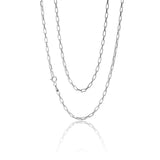 Sterling Silver 45cm Elongated Belcher Chain