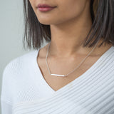 Sterling Silver 45cm Bar Necklet