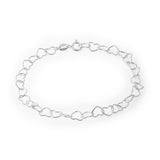 Sterling Silver Multi Heart Intertwined Bracelet