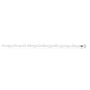 Sterling Silver Multi Heart Intertwined Bracelet