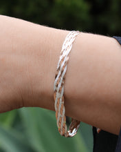 Load image into Gallery viewer, Sterling Silver and Rose Plated 19cm Multi Strand Plait Bracelet