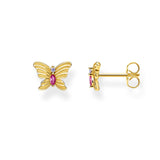 Gold Plated Sterling Silver Thomas Sabo Magic Garden Butterfly Studs
