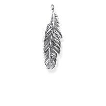 Load image into Gallery viewer, Sterling Silver Thomas Sabo Black Zirconia Falcon Feather Pendant