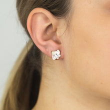 Load image into Gallery viewer, Sterling Silver Pink Enamel Elephant Studs
