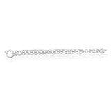 Sterling Silver 19.5cm Fancy Roller Link Boltring Bracelet