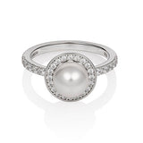 Georgini Heirloom Sterling Silver Fresh Water Pearl Always Ring