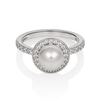 Georgini Heirloom Sterling Silver Fresh Water Pearl Always Ring
