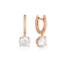 Load image into Gallery viewer, Georgini Luxe Rose Gold Plated Sterling Silver Zirconia Regale Earrings