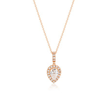 Load image into Gallery viewer, Georgini Luxe Rose Gold Plated Sterling Silver Zirconia Splendore Pendant On Chain