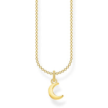 Load image into Gallery viewer, Sterling Silver Gold Plated Thomas Sabo Charm Club Moon Necklace 38-45cm