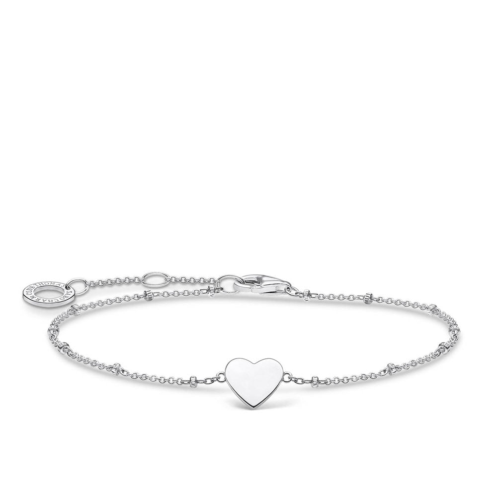 Sterling Silver Thomas Sabo Charm Club Hearts and Dots Bracelet 16-19cm
