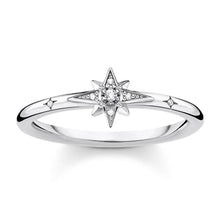 Load image into Gallery viewer, Sterling Silver Thomas Sabo Charm CLub Zirconia Star Ring